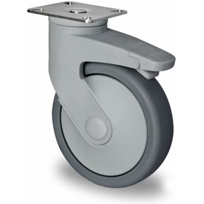 CASCOO Lenkrolle mit Richtungsfeststeller ø 100 mm Serie CARA Kugellager (DCPESP0100P2A2B42) CASCOO Lenkrolle mit Richtungsfeststeller ø 100 mm Serie CARA Kugellager (DCPESP0100P2A2B42)