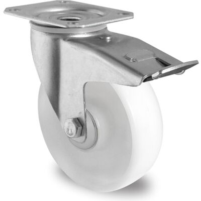 CASCOO Lenkrolle mit Totalfeststeller ø 100 mm Serie N0N0 Kugellager (TBP25W0100N0N0B30) CASCOO Lenkrolle mit Totalfeststeller ø 100 mm Serie N0N0 Kugellager (TBP25W0100N0N0B30)