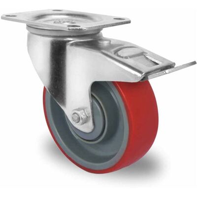 CASCOO Lenkrolle mit Totalfeststeller ø 100 mm Serie N2U6 Kugellager (TPP21W0100N2U6B32) CASCOO Lenkrolle mit Totalfeststeller ø 100 mm Serie N2U6 Kugellager (TPP21W0100N2U6B32)