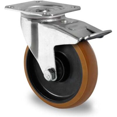 CASCOO Lenkrolle mit Totalfeststeller ø 100 mm Serie N4B5 Kugellager (TPP21W0100N4B5B34) CASCOO Lenkrolle mit Totalfeststeller ø 100 mm Serie N4B5 Kugellager (TPP21W0100N4B5B34)