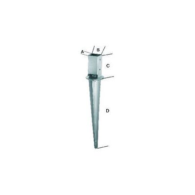 E-NORMpro Einschlagbodenhülse 71 mm verstellbar E-NORMpro Einschlagbodenhülse 71 mm verstellbar