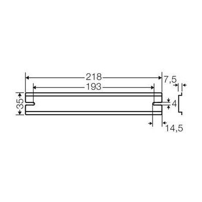 Hensel Tragschiene XXmm KF25 DK TS 25 (62000127) Hensel Tragschiene XXmm KF25 DK TS 25 (62000127)