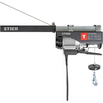 STIER Elektrischer Seilzug Tragkraft 250kg Leistung 500W (904380) STIER Elektrischer Seilzug Tragkraft 250kg Leistung 500W (904380)