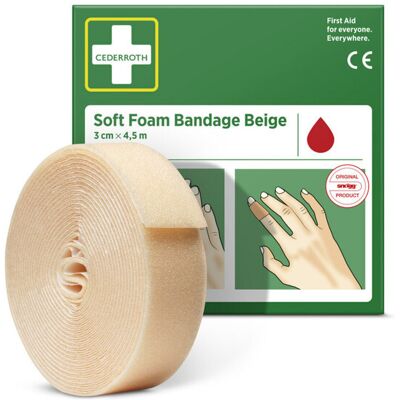Cederroth Soft Foam Bandage Beige - Pflaster - 3cm x 4,5m Cederroth Soft Foam Bandage Beige - Pflaster - 3cm x 4,5m