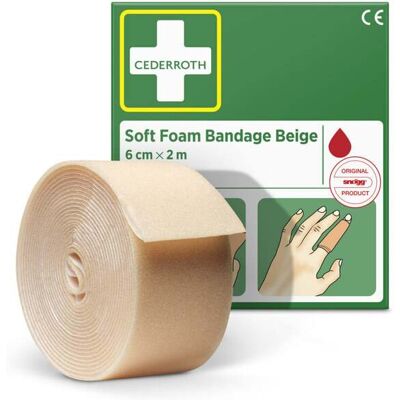 Cederroth Weiche Schaumverband - 2m Beige - Erste Hilfe Cederroth Weiche Schaumverband - 2m Beige - Erste Hilfe
