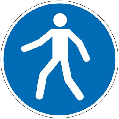 Eichner Gebotsschild Fußgängerweg benutzen, O D 20 Alu (9225-11034-020) Eichner Gebotsschild Fußgängerweg benutzen, O D 20 Alu (9225-11034-020)