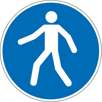 Eichner Gebotsschild Fußgängerweg benutzen, O D 31,5 Alu (9225-11034-031) Eichner Gebotsschild Fußgängerweg benutzen, O D 31,5 Alu (9225-11034-031)