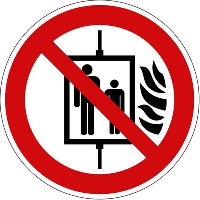 Eichner Verbotsschild Aufzug im Brandfall nicht benutzen 10 cm langnachleuchtend (9225-10121-010) Eichner Verbotsschild Aufzug im Brandfall nicht benutzen 10 cm langnachleuchtend (9225-10121-010)
