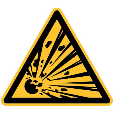 Eichner Warnschild Explosionsgefährliche Stoffe 10 cm PVC (9225-12040-010) Eichner Warnschild Explosionsgefährliche Stoffe 10 cm PVC (9225-12040-010)