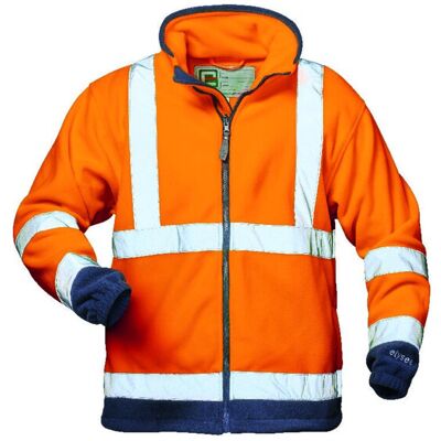 Elysee Warn-Fleecejacke Benedikt Gr. XL, orange/marine Elysee Warn-Fleecejacke Benedikt Gr. XL, orange/marine