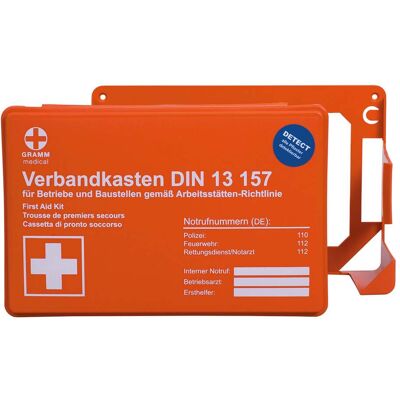 Gramm Medical Betriebsverbandkasten MINI detect, DIN 13 157, orange (418.035.91511) Gramm Medical Betriebsverbandkasten MINI detect, DIN 13 157, orange (418.035.91511)