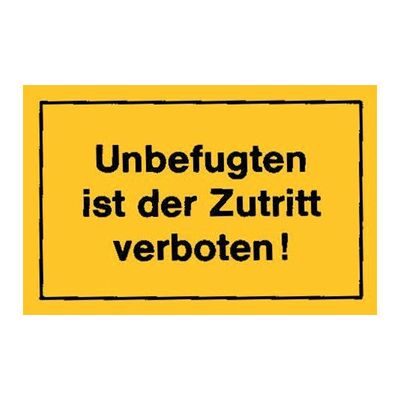 Allgemeines Verbotszeichen - 250x150mm - Gelb-Schwarz Allgemeines Verbotszeichen - 250x150mm - Gelb-Schwarz