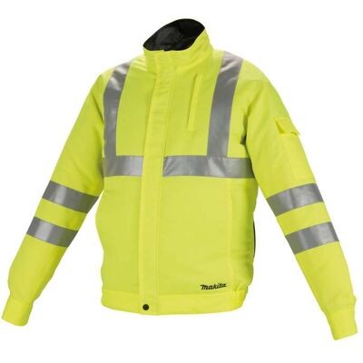 Makita Akku-Warnjacke, gelb Größe L (DFJ214ZL)) Makita Akku-Warnjacke, gelb Größe L (DFJ214ZL))
