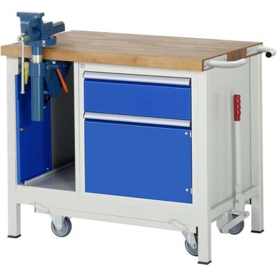 Rau Werkbank mit absenkbarem Fahrgestell Modell 8181 B 1000 x T 700 x H 880mm (05-8181A2-107B4F.11) Rau Werkbank mit absenkbarem Fahrgestell Modell 8181 B 1000 x T 700 x H 880mm (05-8181A2-107B4F.11)