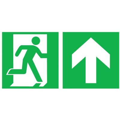 SafetyMarking Fluchtwegschild Alu B300xH150 mm Notausgang rechts mit Pfeil gerade ; wolk (15.3023) SafetyMarking Fluchtwegschild Alu B300xH150 mm Notausgang rechts mit Pfeil gerade ; wolk (15.3023)