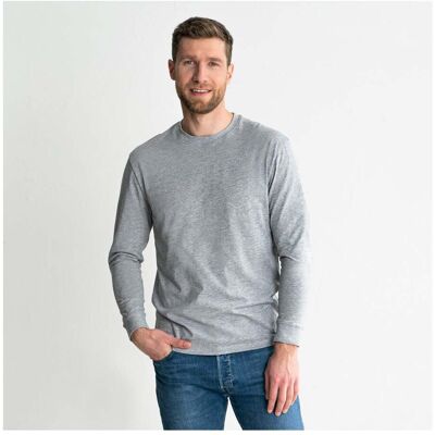 STIER Longsleeve Logo Capsule organic cotton S Grey Melange (906662) STIER Longsleeve Logo Capsule organic cotton S Grey Melange (906662)