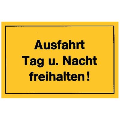 Verbotsschilder Ausfahrt Tagu.Nacht freih gelb ; Siebdruck Jäger (4317784368209) Verbotsschilder Ausfahrt Tagu.Nacht freih gelb ; Siebdruck Jäger (4317784368209)