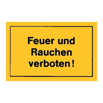 Itec - Verbotschild 250x150mm Feuer und Rauchen verboten Itec - Verbotschild 250x150mm Feuer und Rauchen verboten