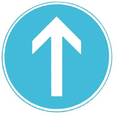 VKZ.209-30 Ronde 600mm Fahrtrichtung geradeaus RAL-Gütezeichen Folie RA1 ; ADCO (4251783602202) VKZ.209-30 Ronde 600mm Fahrtrichtung geradeaus RAL-Gütezeichen Folie RA1 ; ADCO (4251783602202)