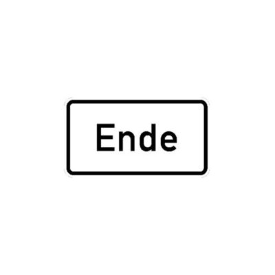 Ral Beschilderung - 330x600mm Aluminium Reflexfolie Endeschild Ral Beschilderung - 330x600mm Aluminium Reflexfolie Endeschild