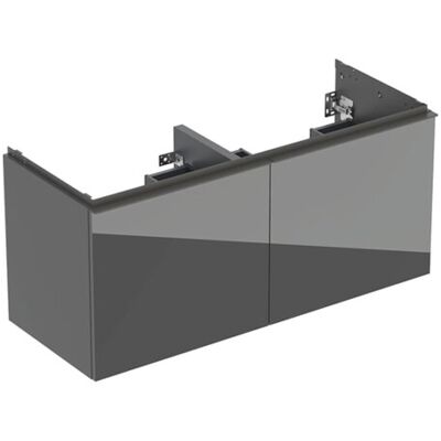 Geberit Acanto Wandhängender Doppelwaschtisch-Unterschrank - 2 Schubladen, 1184x541x475mm Geberit Acanto Wandhängender Doppelwaschtisch-Unterschrank - 2 Schubladen, 1184x541x475mm