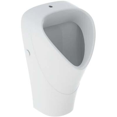 Geberit Wandhängiges Weißes Urinal - Trigonal, Oben Zulauf, Hinten Abgang - 501675008 Geberit Wandhängiges Weißes Urinal - Trigonal, Oben Zulauf, Hinten Abgang - 501675008