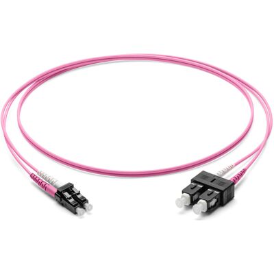 Corning Violetter Glasfaser Patchkabel - 3m Duplex OM4 LC-SC Corning Violetter Glasfaser Patchkabel - 3m Duplex OM4 LC-SC