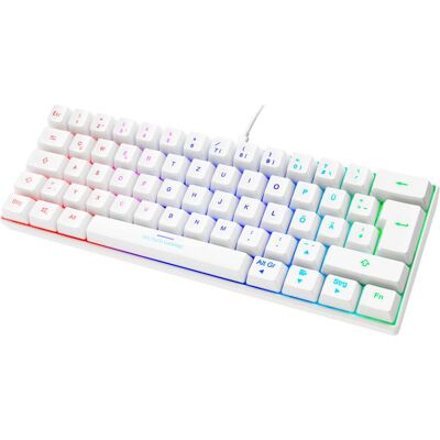 Deltaco GAMING Mini Gaming Tastatur GAM-075-W-DE mechanisch 60% weiß) Deltaco GAMING Mini Gaming Tastatur GAM-075-W-DE mechanisch 60% weiß)