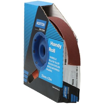 Saint-Gobain R222 Schleifrolle - 25mm x 25m, P180 Saint-Gobain R222 Schleifrolle - 25mm x 25m, P180