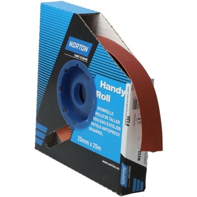 Norton R222 Schleifrolle - 25mm x 25m - Körnung 320 Norton R222 Schleifrolle - 25mm x 25m - Körnung 320