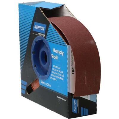 Norton Sparrolle R222 50mmx25m P180 ; Saint-Gobain (63642531807) Norton Sparrolle R222 50mmx25m P180 ; Saint-Gobain (63642531807)