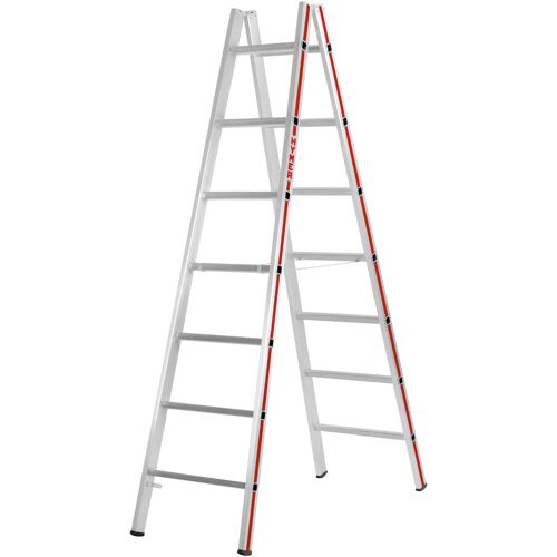 Hymer Sprossenstehleiter beidseitig begehbar, 2x7 Sprossen (402314)