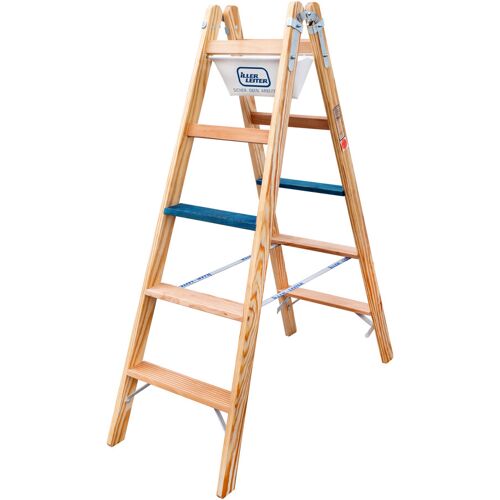 ILLER-LEITER Holz Stufen Stehleiter ERGO Plus 2x10Stufen 2110-7 ; Iller Leiter)