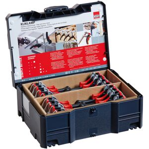 Bessey KliKlamp Systainer KLI-S aus Kunststoff mit KliKlamp Spannwerkzeugen (16-tlg.) für Spann- und Fixieraufgaben) Bessey KliKlamp Systainer KLI-S aus Kunststoff mit KliKlamp Spannwerkzeugen (16-tlg.) für Spann- und Fixieraufgaben)