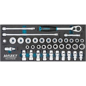 HAZET Steckschlüssel-Satz 163-379/38 Vierkant hohl 10 mm (3/8 Zoll) Außen-Doppel-Sechskant-Tractionsprofil, Außen-Sechskant-Tractionsprofil Anzahl Wer) HAZET Steckschlüssel-Satz 163-379/38 Vierkant hohl 10 mm (3/8 Zoll) Außen-Doppel-Sechskant-Tractionsprofil, Außen-Sechskant-Tractionsprofil Anzahl Wer)