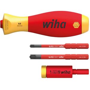 Wiha Drehmoment Set easyTorque Adapter electric mit slimVario® Halter und slimBits SL/PZ 4-tlg. in Blister 29701 200 S4 (41477) Wiha Drehmoment Set easyTorque Adapter electric mit slimVario® Halter und slimBits SL/PZ 4-tlg. in Blister 29701 200 S4 (41477)