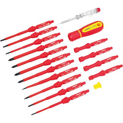 Cimco Schraub.Wechselklingen-Set VDE, 18-tlg. 117862) Cimco Schraub.Wechselklingen-Set VDE, 18-tlg. 117862)