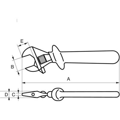 Bahco Verstellbarer Isolierter Schraubenschlüssel - 20mm, 165mm, Sicherheit VDE Bahco Verstellbarer Isolierter Schraubenschlüssel - 20mm, 165mm, Sicherheit VDE