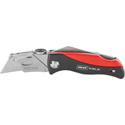 HOLEX Cuttermesser mit einklappbarer Klinge L165mm aus Metall/Kunststoff mit Schnellwechselmechanismus und Gürtelclip für Schneiden/Schälen, 844895 165) HOLEX Cuttermesser mit einklappbarer Klinge L165mm aus Metall/Kunststoff mit Schnellwechselmechanismus und Gürtelclip für Schneiden/Schälen, 844895 165)