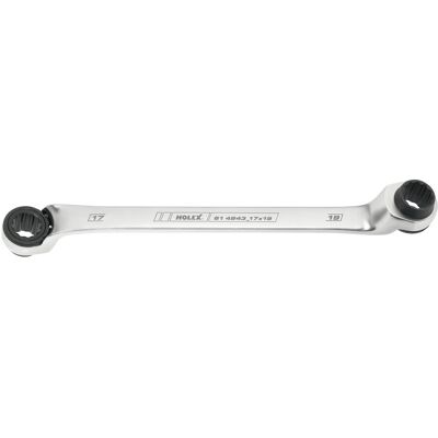 HOLEX Doppel-Ratschen-Ringschlüssel SW 17 x 19 mm (614843 17X19) HOLEX Doppel-Ratschen-Ringschlüssel SW 17 x 19 mm (614843 17X19)
