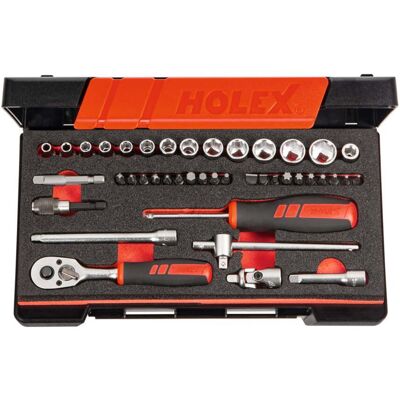 Holex Steckschlüssel-Sortiment 1/4 Zoll-Vierkant 42-teilig, Typ: 6 (630329 6) Holex Steckschlüssel-Sortiment 1/4 Zoll-Vierkant 42-teilig, Typ: 6 (630329 6)