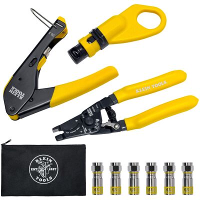 Klein Tools Koax Installationsset RG59 RG6 RG6Q mit Kompressionszange (VDV026211) Klein Tools Koax Installationsset RG59 RG6 RG6Q mit Kompressionszange (VDV026211)