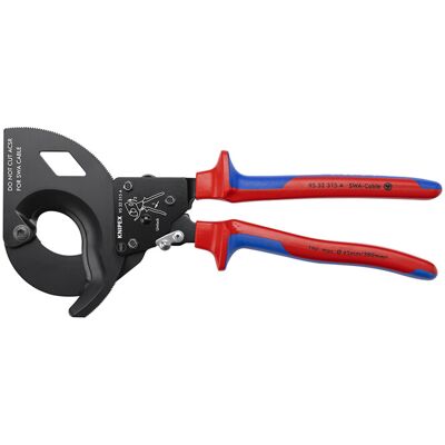 KNIPEX 95 32 315 A Kabelschneider (Ratschenprinzip) für stahlarmierte Kabel (SWA-Kabel) mit Mehrkomponenten-Hüllen schwarz lackiert 315 mm) KNIPEX 95 32 315 A Kabelschneider (Ratschenprinzip) für stahlarmierte Kabel (SWA-Kabel) mit Mehrkomponenten-Hüllen schwarz lackiert 315 mm)