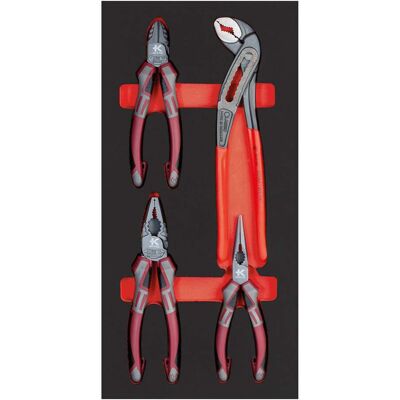 Kraftwerk Hightech-Zangen-Satz 4-tlg. 20x40 Einlage (105.401.017) Kraftwerk Hightech-Zangen-Satz 4-tlg. 20x40 Einlage (105.401.017)