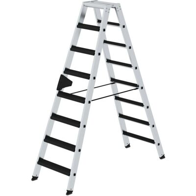 Munk Günzburger Steigtechnik - Aluminium Doppelseitige Stehleiter - 2x8 Stufen Munk Günzburger Steigtechnik - Aluminium Doppelseitige Stehleiter - 2x8 Stufen