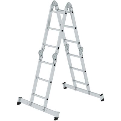 MUNK Günzburger Steigtechnik MUNK Vielzweckleiter mit Nivello Traverse 4x3 Sprossen - Vielzweckleiter MUNK Günzburger Steigtechnik MUNK Vielzweckleiter mit Nivello Traverse 4x3 Sprossen - Vielzweckleiter