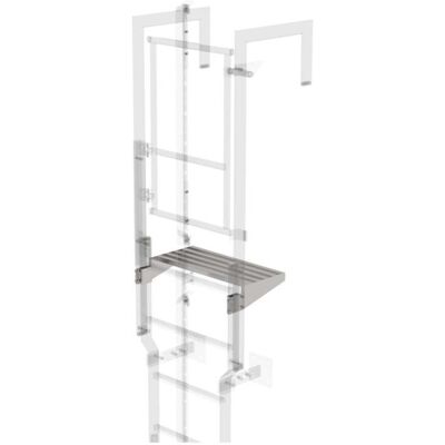 Günzburger Steigtechnik Edelstahl Ausstiegstritt - Sicherheitstür - 620x300mm Günzburger Steigtechnik Edelstahl Ausstiegstritt - Sicherheitstür - 620x300mm