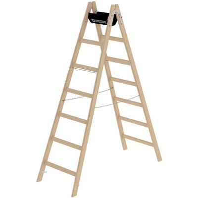 Munk Günzburger Steigtechnik - Holz Stehleiter 2x7 Sprossen - Pinie Munk Günzburger Steigtechnik - Holz Stehleiter 2x7 Sprossen - Pinie