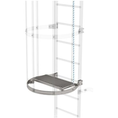 MUNK Günzburger Steigtechnik - Klappbare Edelstahl Zwischenplattform 600x300mm - Steigleitern Zubehör MUNK Günzburger Steigtechnik - Klappbare Edelstahl Zwischenplattform 600x300mm - Steigleitern Zubehör