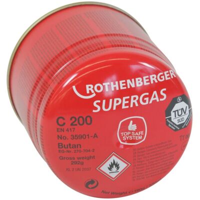 Rothenberger Supergas C 200 TSS mit Sicherheitssystem, Sprachversion A (035901-A) Rothenberger Supergas C 200 TSS mit Sicherheitssystem, Sprachversion A (035901-A)